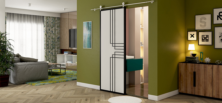 sliding bathroom door installation in West Covina